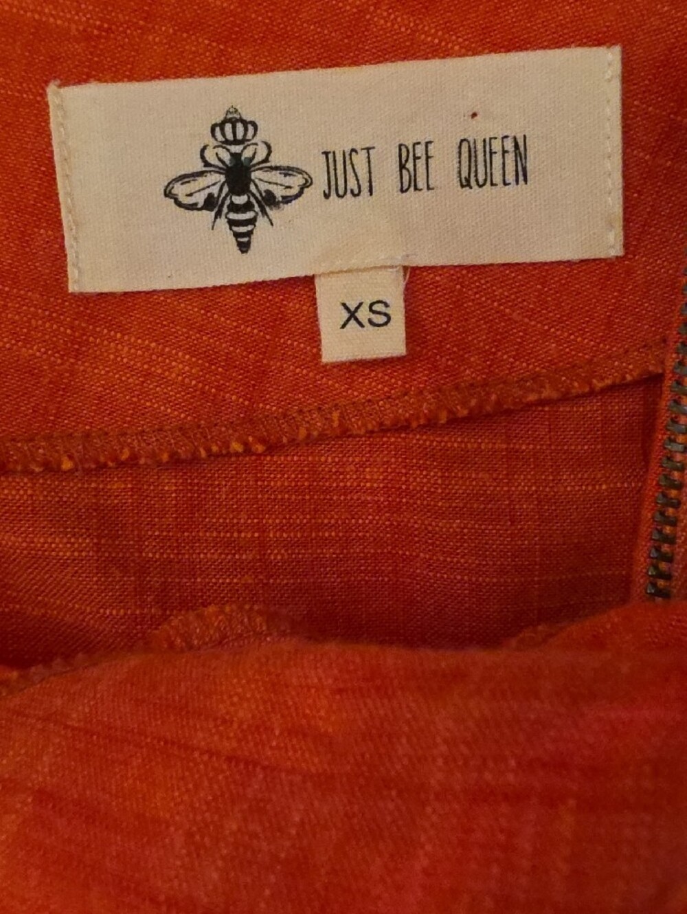Just Bee Queen Ruched Asymmetric High-Low Skirt in Orange size XS like new - Picture 6 of 8